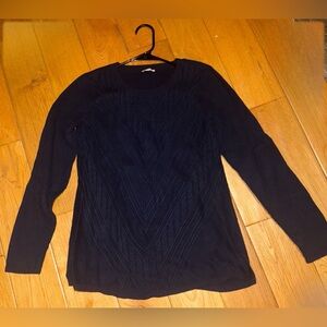 Women’s Talbots Ribbed Navy Sweater - Size Large